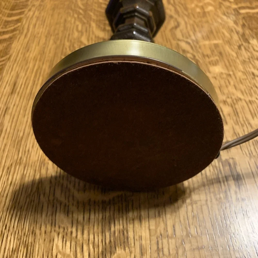 Vintage Organ/Piano Lamp Brass And wood 18in Tall x 12in
